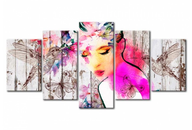 Wandbild Frau Wohnzimmer Goddess of Spring Boho