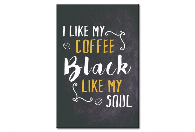 Metall-Poster Kaffee Spruch Zitat Motivationssprüche