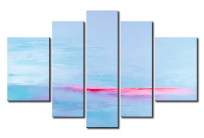 Handgemaltes Wandbild Sonnenuntergang