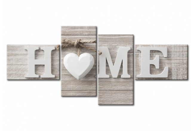 Acrylglasbild der provenzalische Stil Aufschrift Home