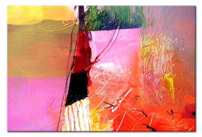 Handgemaltes Wandbild - abstrakt - Sommer