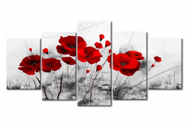 Wandbild Mohnblumen