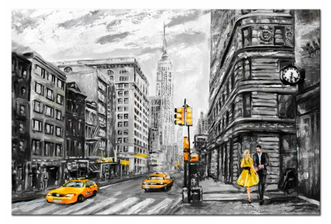 Wandbild New York Entwurf Taxi