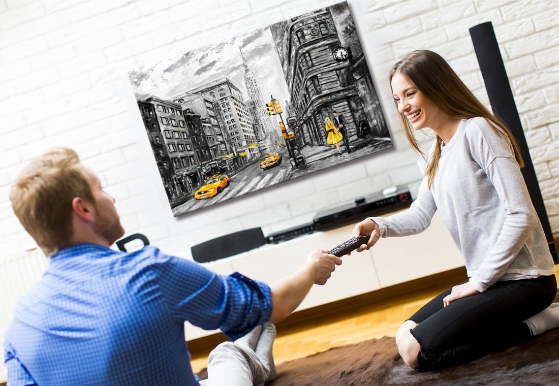 Wandbild New York Entwurf Taxi