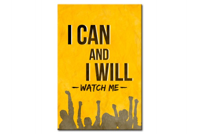 motivierende Posters mit Aufschrift