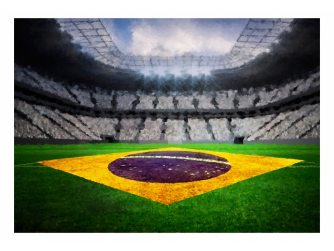 Fototapete Stadion in Brasil Fußballplatz