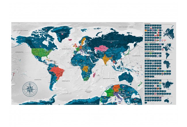 Rubbel-Weltkarte golden schwarz für Globetrotter