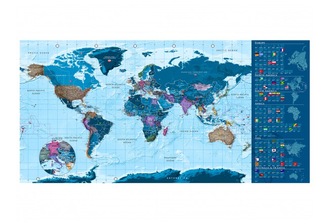 Rubbel-Weltkarte golden schwarz für Globetrotter