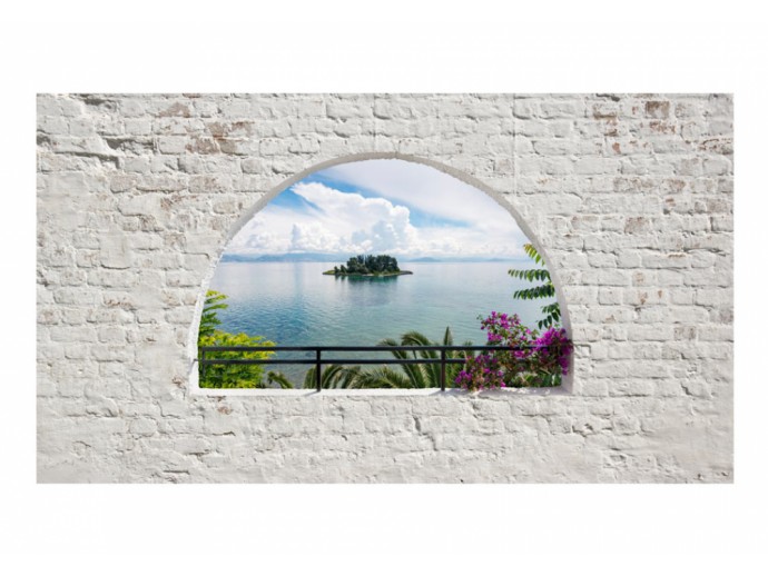 Fototapete Fenster Meer Ausblick