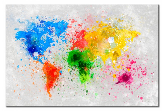 bunte moderne Weltkarte