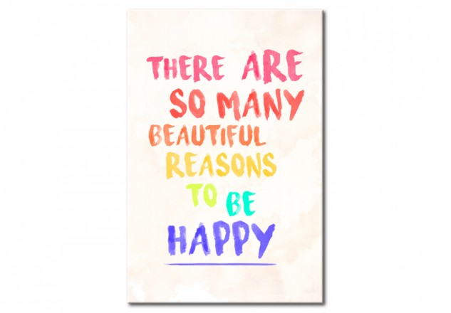 Metall Poster bunt regenbogenartig Motivation Aufschrift