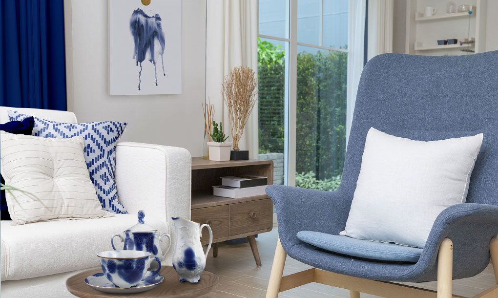 Classic blue interior design