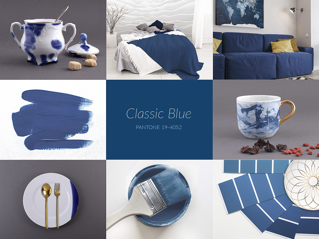 Classic blue interior design
