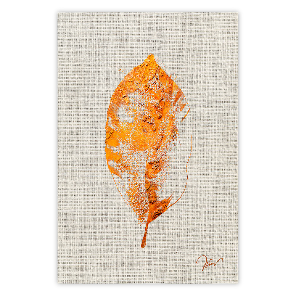 Poster goldenes Blatt