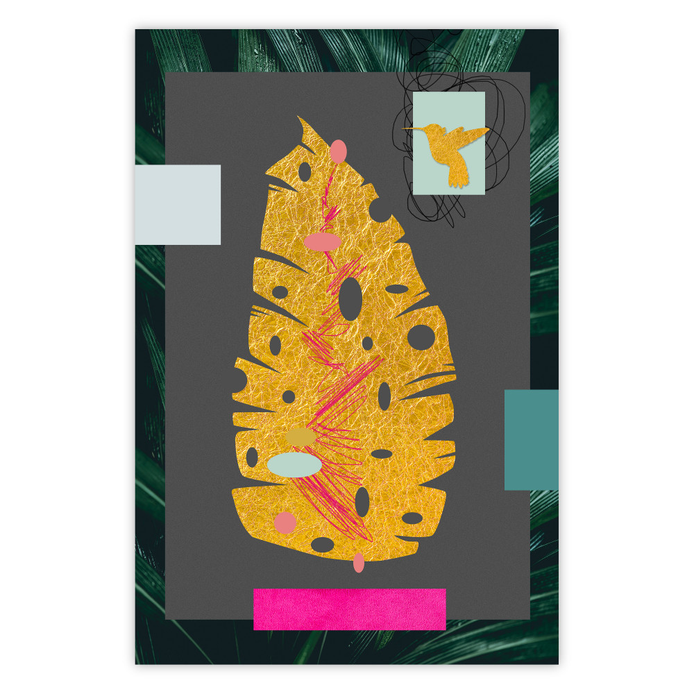 Poster Blatt in Gold