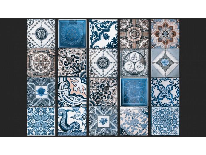 Tapete Mosaik farbig