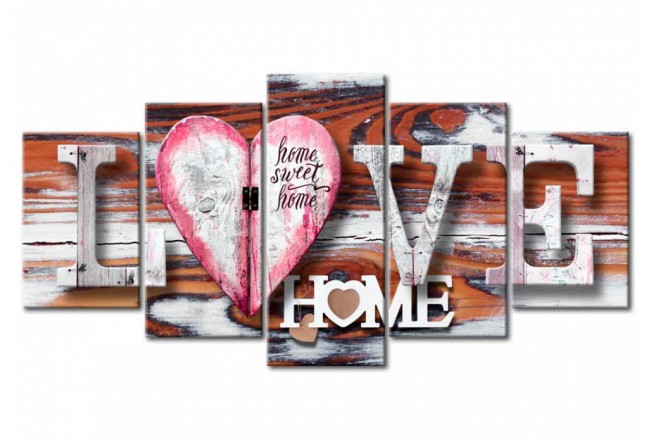 Wandbild Love Home