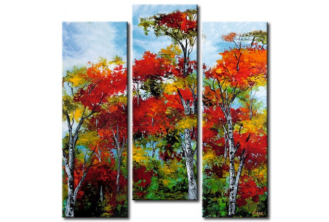 Wandbild Herbst bunte Blätter