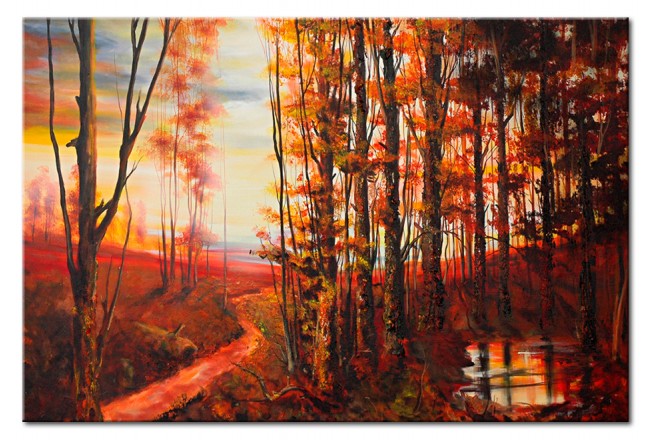 Wandbild Herbst bunte Blätter
