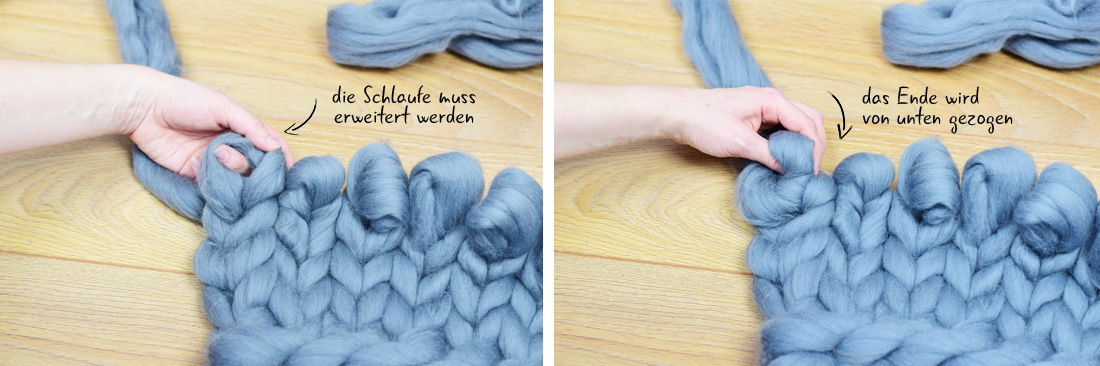 DIY Chunky Knit Wolldecke chunky knit blanket