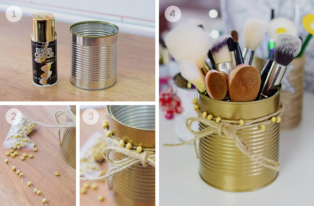 DIY-Ideen Dosen-Organizer Ordnunhshelfer Schritt für Schritt