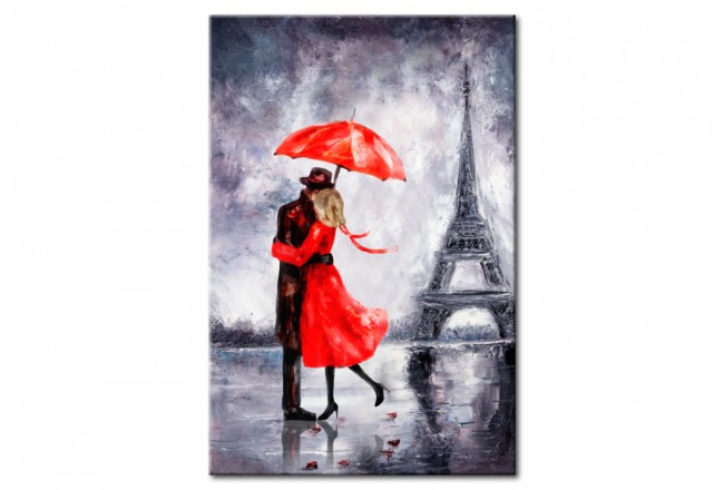 Acrylglasbild Paris Liebespaar Verliebten