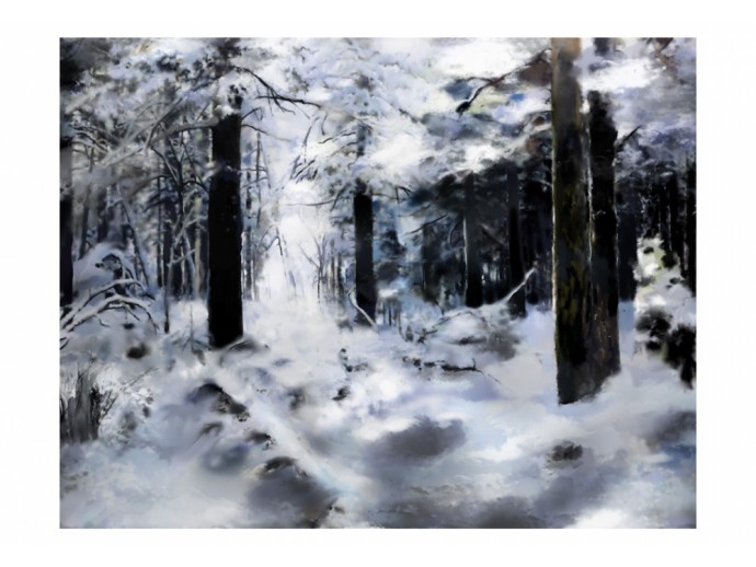 Fototapete Winter Wald Baum