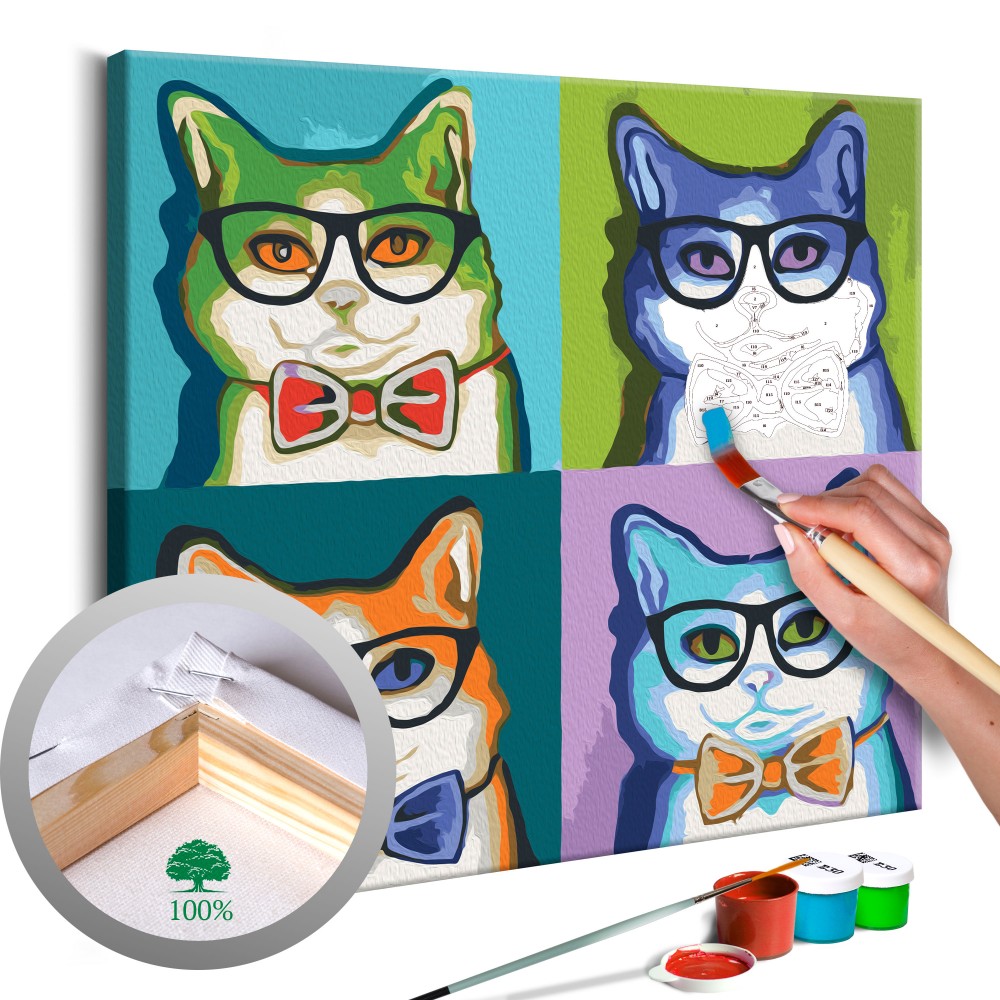 Katzen mit Brillen