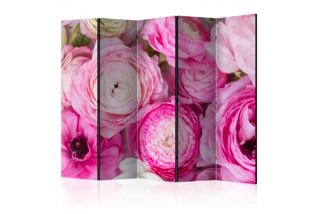 Paravent rosa Blumen