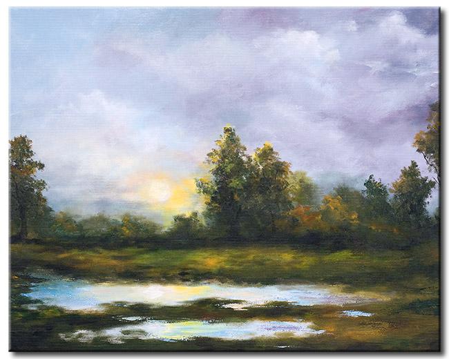Wandbild Sonnige Landschaft