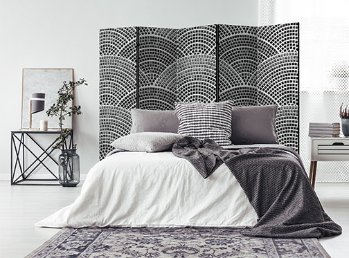Gestaltung der Wand hinter dem Bett